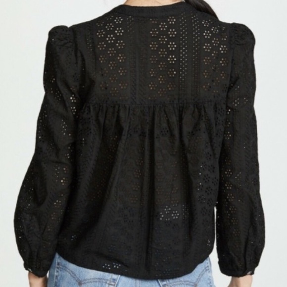 MADEWELL Eyelet Double Tie Peasant Top - Picture 6 of 8